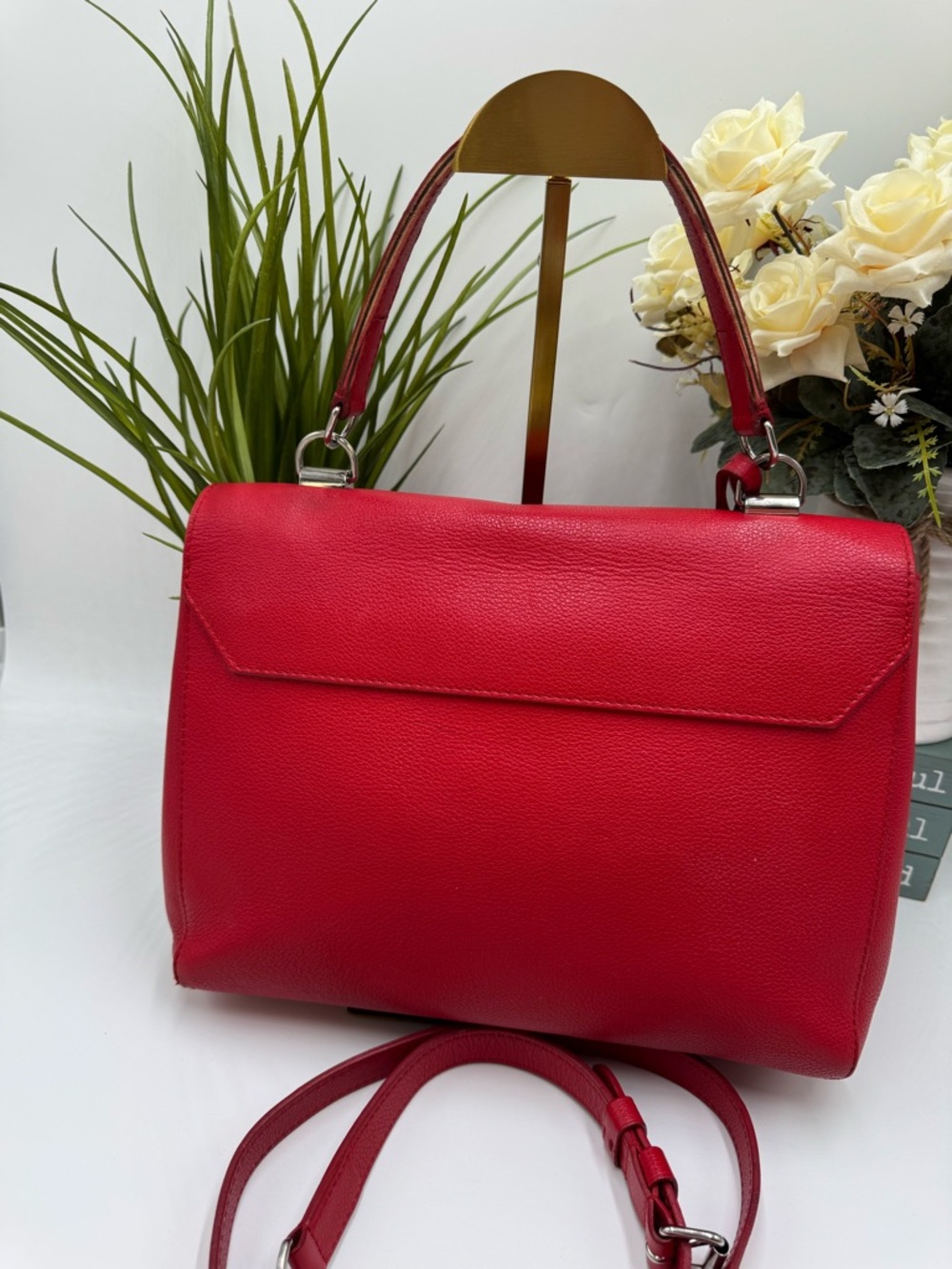 Louis Vuitton Lockme II Handbag – Rubis Red Grained Calfskin Silver Hardware - Picture 2 of 12